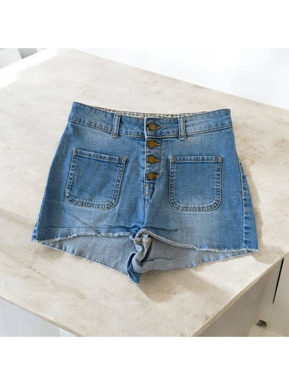 ROXY Women’s Buttonfly Denim Shorts Size 28
